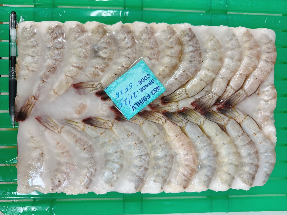 【定番商材！使用用途多種】殻付きバナメイ海老　21/25サイズ