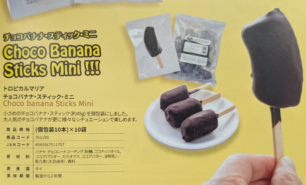 訳あり　チョコバナナ・スティック・ミニ　個包装10本x10袋