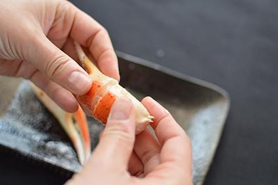 ボイルズワイ蟹カニ爪リングカット　31/35